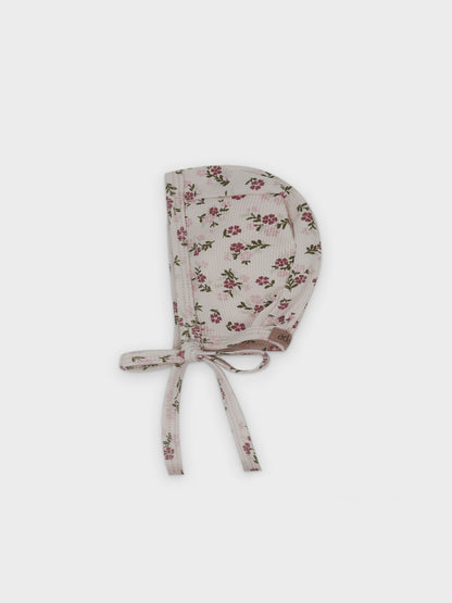 Garden Print Bonnet-Pink